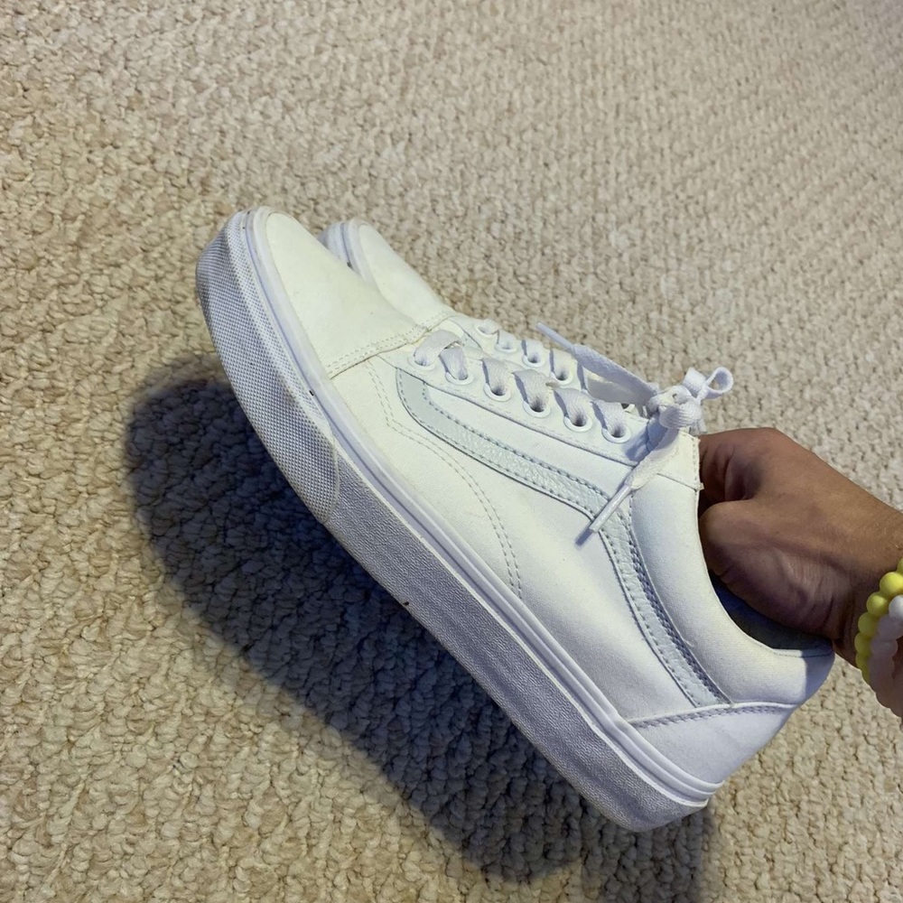 White Old Skool Vans